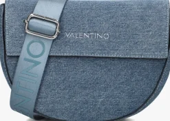 blauwe valentino bags schoudertas bigs denim flap bag