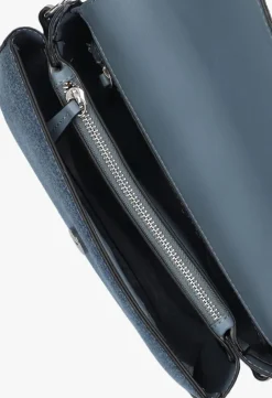 blauwe valentino bags schoudertas bigs denim flap bag