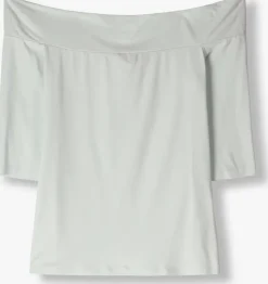blauwe vanilia top viscose off shoulder ssl