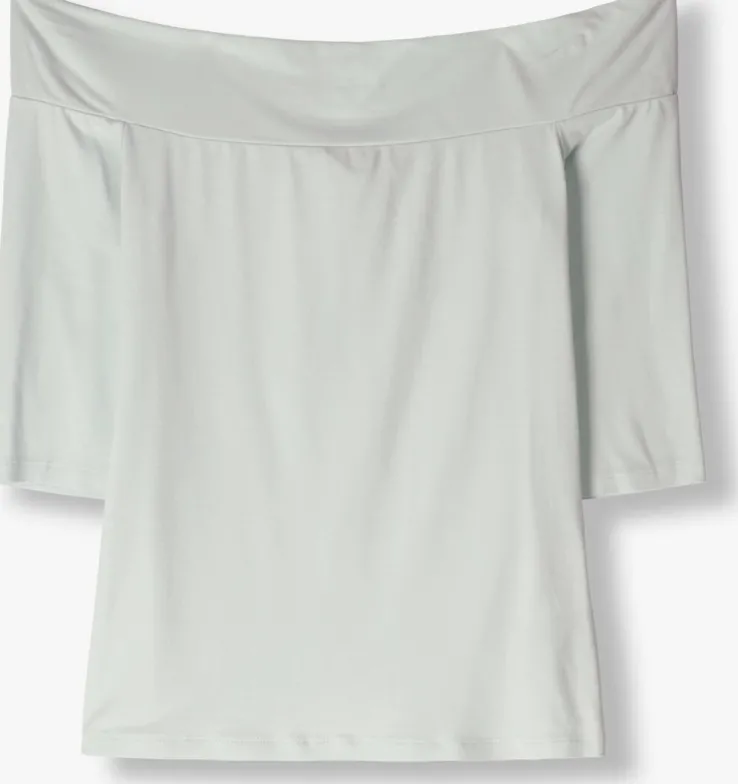 blauwe vanilia top viscose off shoulder ssl