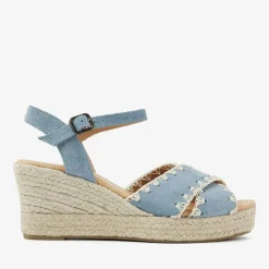 blauwe via vai sandalen met hak luisa ayla