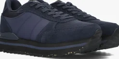 blauwe woden lage sneakers ronja plateau