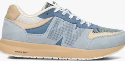 blauwe woden lage sneakers rigmor open mesh