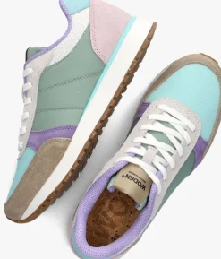 blauwe woden lage sneakers ronja