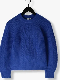 blauwe y.a.s. trui yassulla ls knit pullover