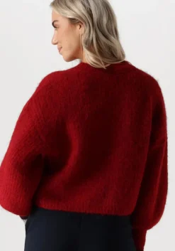 bordeaux co'couture trui coraliecc crop rib o-knit