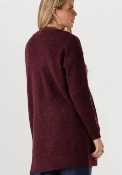 bordeaux selected femme vest slflulu new ls knit long cardigan