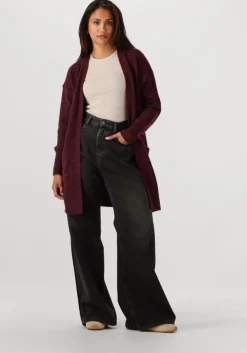 bordeaux selected femme vest slflulu new ls knit long cardigan