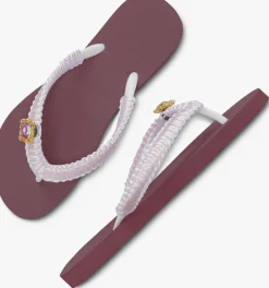 UZURII teenslippers pink macrame switch><noscript><img width=