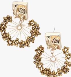 bronskleurig notre-v oorbellen earring flow