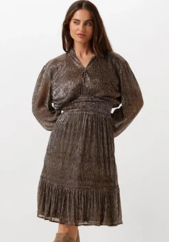 EST'SEVEN bronzen est'seven midi jurk st trpz dress>DAMES Jurken