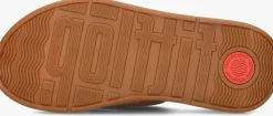 FITFLOP bronzen teenslippers f-mode leather><noscript><img width=