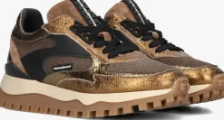 FLORIS VAN BOMMEL bronzen lage sneakers sfw-10127 grommi>DAMES Sneakers