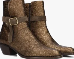 FLORIS VAN BOMMEL bronzen enkellaarsjes enzi 07.07>DAMES Enkellaarsjes