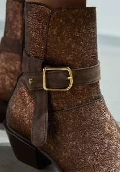 FLORIS VAN BOMMEL bronzen enkellaarsjes enzi 07.07><noscript><img width=