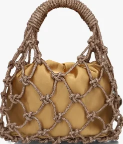 KURT GEIGER LONDON bronzen handtas sm macrame crystal bag><noscript><img width=