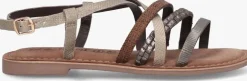 LAZAMANI bronzen platte sandalen 75.888>DAMES Sandalen