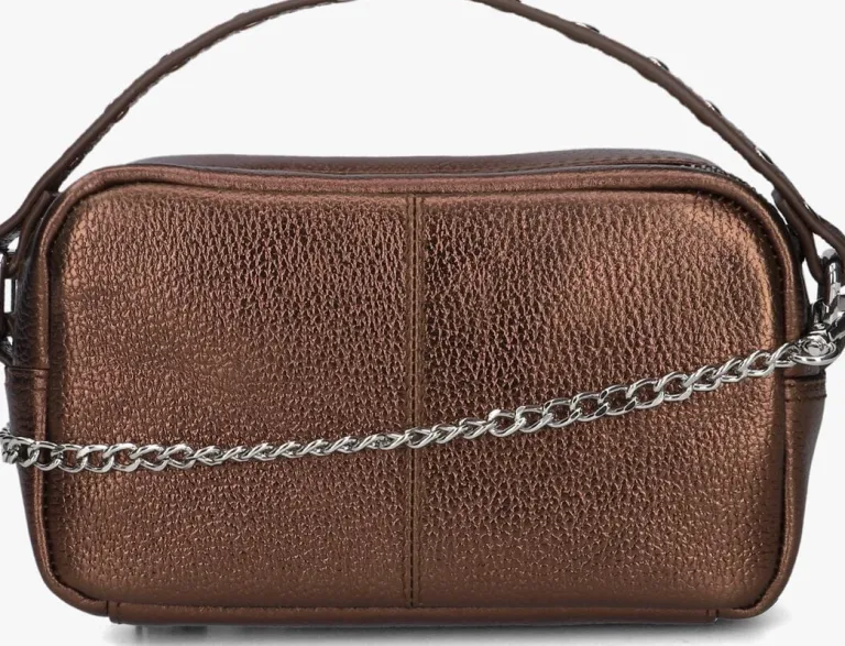 NÚNOO bronzen núnoo schoudertas lyra metallic>DAMES Schoudertassen
