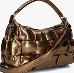 NÚNOO bronzen núnoo schoudertas lily braided recycled>DAMES Schoudertassen