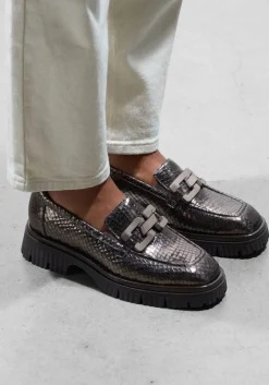 SOFTWAVES bronzen loafers 9.02.07><noscript><img width=