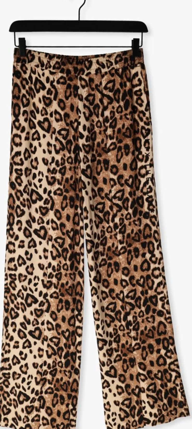 bruine alix the label broeken ladies woven twill leopard pants