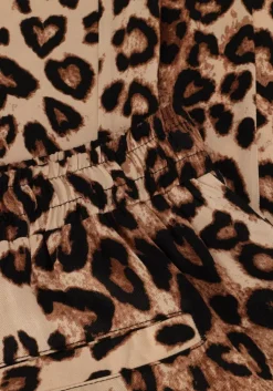 bruine alix the label broeken ladies woven twill leopard pants