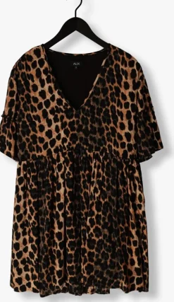 ALIX THE LABEL e mini jurk ladies woven animal dress 1><noscript><img width=