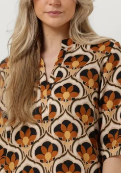 bruine ana alcazar midi jurk 049561-3336