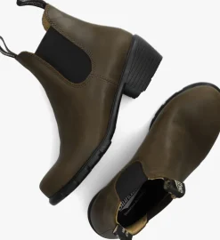 bruine blundstone chelsea boots women's heel