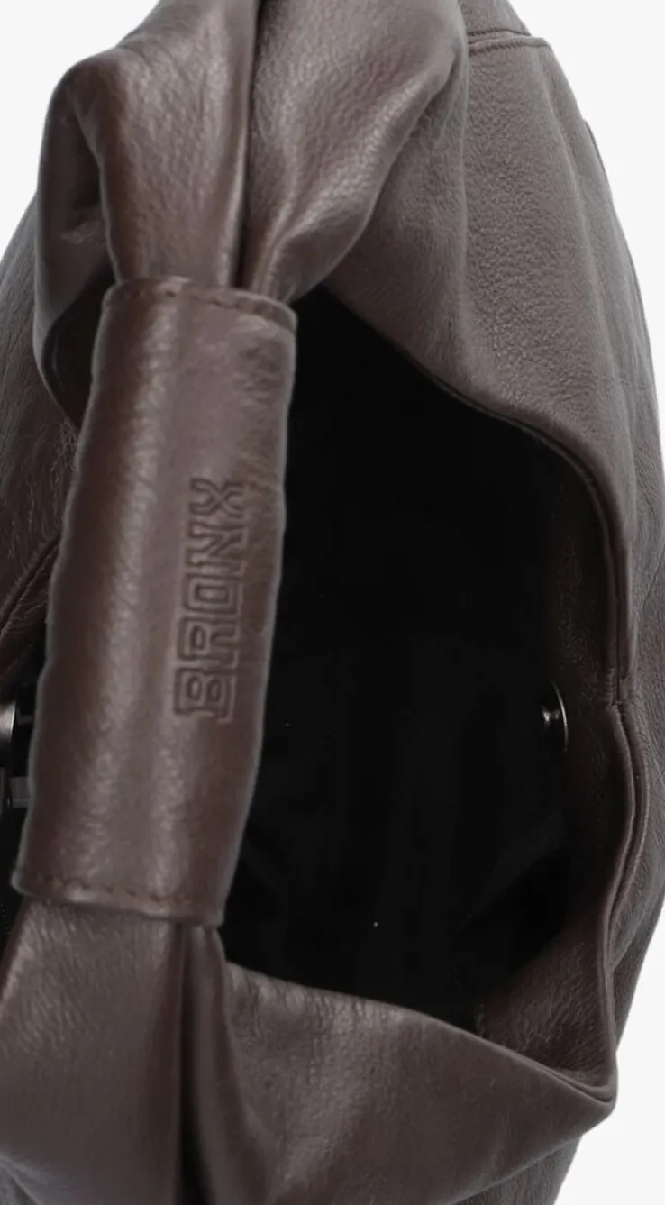 bruine bronx handtas puff-y 21034