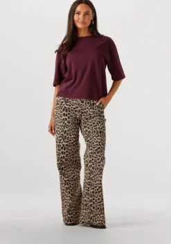 bruine catwalk junkie bootcut jeans tailored leopard jeans