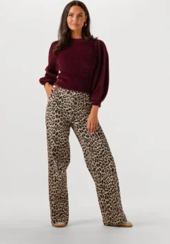 bruine catwalk junkie bootcut jeans tailored leopard jeans