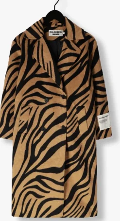 bruine colourful rebel mantel zania double breasted wool long coat