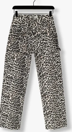 COLOURFUL REBEL e straight leg jeans tinsley leopard denim worker pants><noscript><img width=