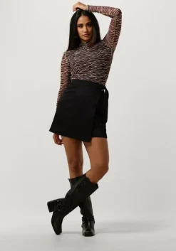 COLOURFUL REBEL e top neyo zebra overklock mesh turtleneck top>DAMES Tops & T-Shirts