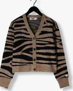 bruine colourful rebel vest shara zebra knitted cardigan