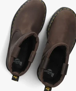 bruine dr martens boots anistone low