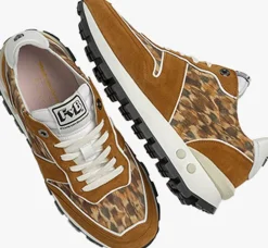 bruine floris van bommel lage sneakers sfw-10115