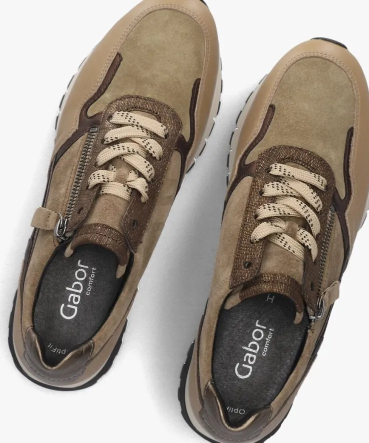 bruine gabor lage sneakers 378