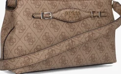 bruine guess schoudertas katya crossbody top zip