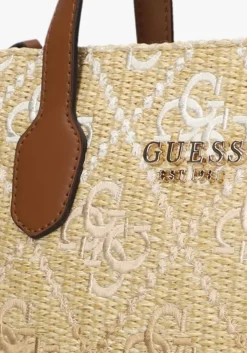 bruine guess schoudertas silvana 2 comp tote