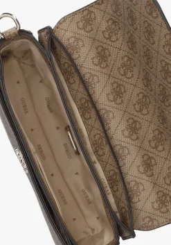 bruine guess schoudertas orlina logo top handle flap