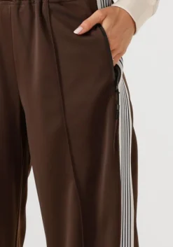 bruine haute l'amitié joggingbroek baggy track tall pants