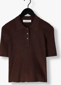 HAUTE L'AMITIÉ e haute l'amitié t-shirt piccolo ss polo rib knit><noscript><img width=