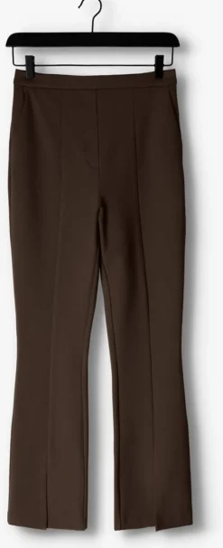 bruine modström pantalon tanny slit pants