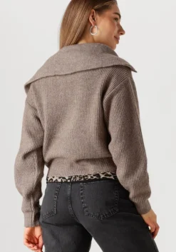 bruine msch copenhagen trui mschgytta zip pullover