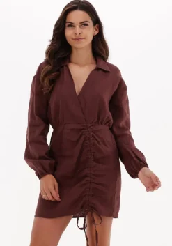 NA-KD e mini jurk drawstring linen mini dress>DAMES Jurken