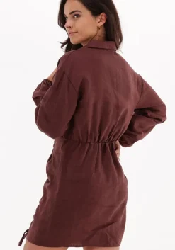 NA-KD e mini jurk drawstring linen mini dress><noscript><img width=