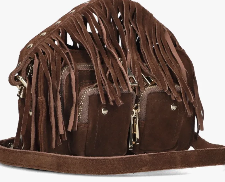 NÚNOO e núnoo schoudertas helena fringe suède>DAMES Schoudertassen