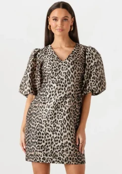 bruine notre-v mini jurk nv-flossie